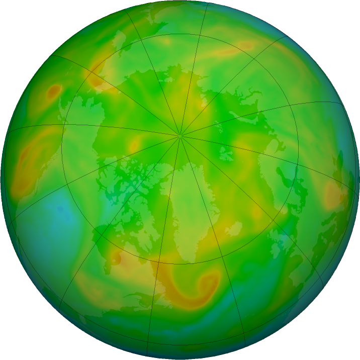 Arctic ozone map for 14 June 2021